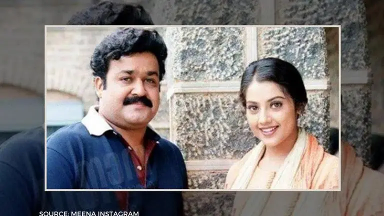 Mohanlal and Meena Sagar 'maintain social distance' on sets of 'Drishyam 2' Mohanlal