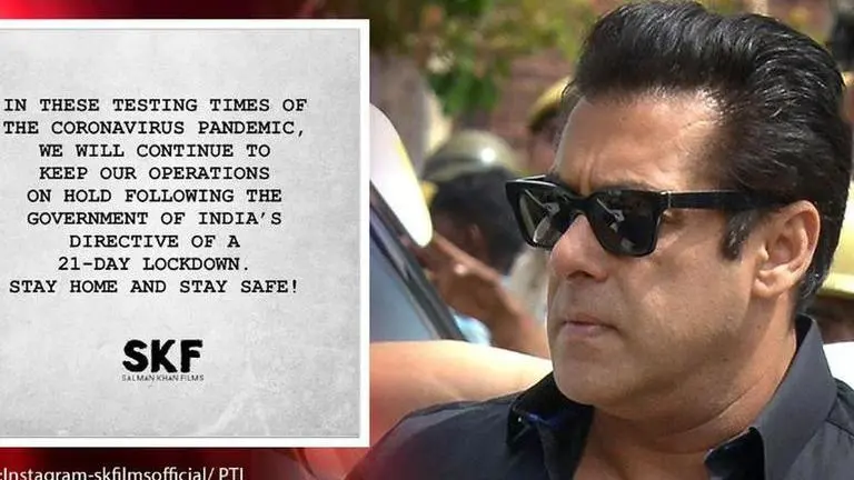 Salman Khan announces production house halt with a post amid Coronavirus outbreak Salman Khan