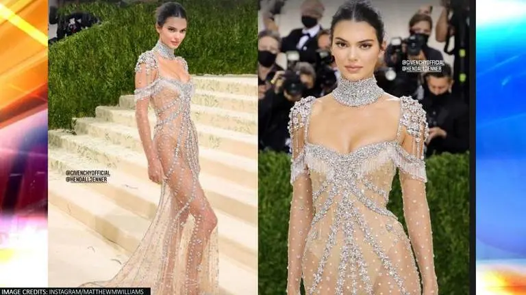Met Gala 2021: Kendall Jenner looks resplendent in sheer Givenchy gown Givenchy gown, Met Gala 2021, Kendall Jenner, Kim Kardashian, Kendall Jenner at Met Gala
