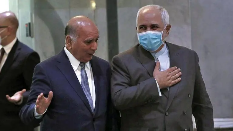 Iran FM Javad Zarif visits memorial for Soleimani in Baghdad