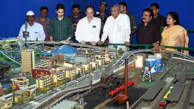 A scale model of 'Vande Bharat' train showcased at Joshi Museum of Miniature Railways in Pune Miniature Railways