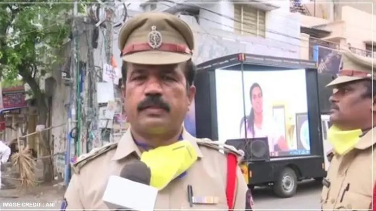 Telangana police uses digital boards to spread Coronavirus awareness in slum areas Telangana