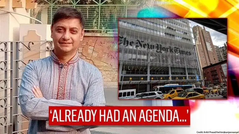 Sanjeev Sanyal exposes atrociously biased NYT report that reduced 40-min chat to 2 words Sanjeev Sanyal
