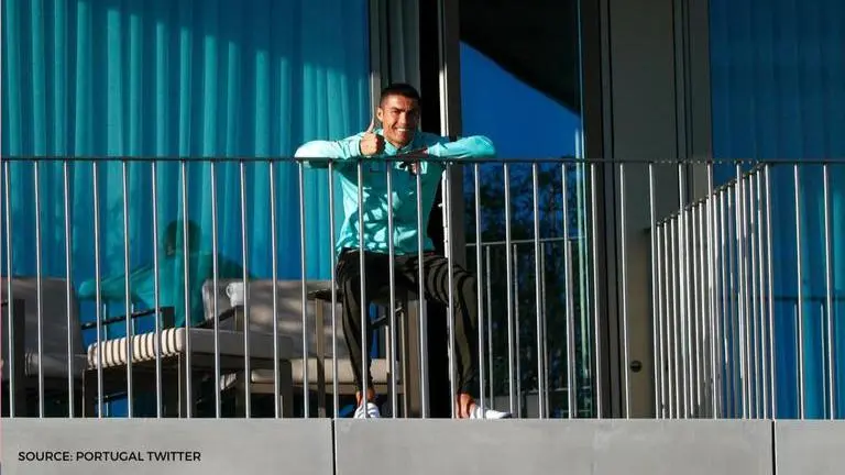 Cristiano Ronaldo in high spirits despite positive Covid-19 test, watches Portugal train Cristiano Ronaldo
