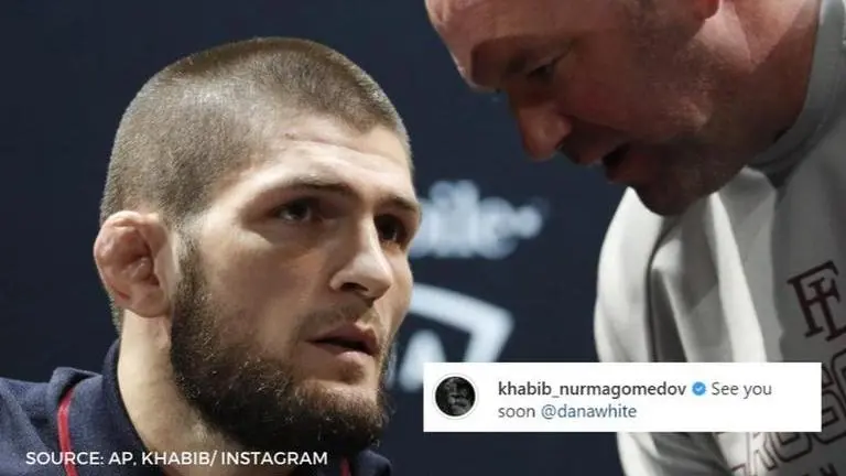 Khabib Nurmagomedov sends message to Dana White amidst UFC return rumours: “See you soon” khabib Nurmagomedov
