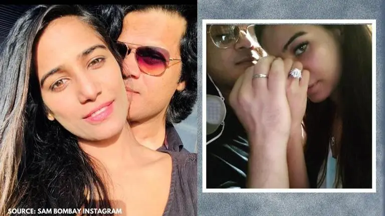 Poonam Pandey announces engagement to beau Sam Bombay, shows off huge ring Poonam Pandey