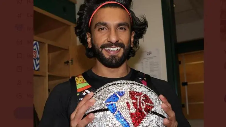 Ranveer Singh grabs eye balls at NBA All-Star Celebrity Game 2022; See photos Ranveer Singh plays at NBA All-star celebrity game