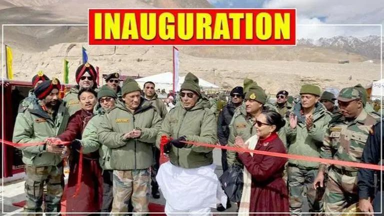 Rajnath Singh inaugurates Colonel Chewang Rinchen Bridge in Ladakh Rajnath Singh