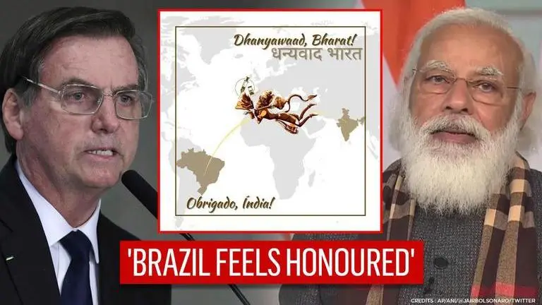 Brazil thanks India for 2mn doses of COVID vaccine; says 'honoured to have great partner' Brazil