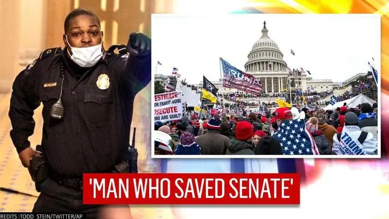 'National hero': US Capitol Police officer hailed for protecting Senate from mob US Capitol
