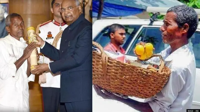 'Poor by money; rich by heart': Twitterati lauds orange vendor Hajabba for Padma Shri Karnataka