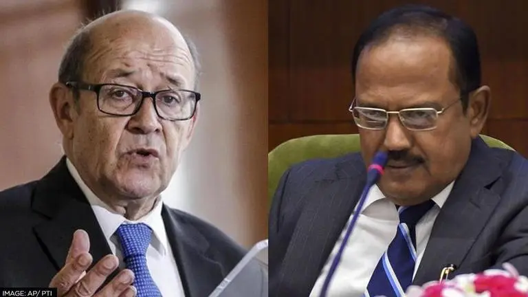 France's FM & NSA Ajit Doval meet in Paris amid Macron govt's AUKUS strain with UK, US Foreign Minister Jean-Yves Le Drian