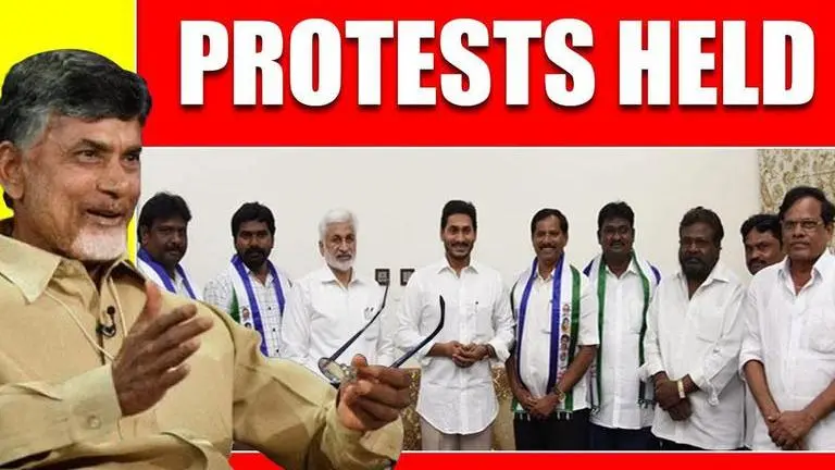 Andhra Pradesh: YSRCP stages protest against Chandrababu Naidu's 'Sand Deeksha' fast Andhra
