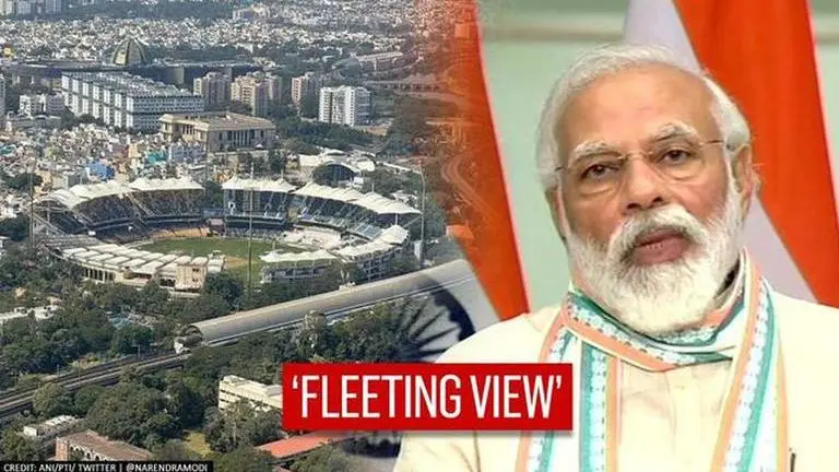 PM Modi spots India-England Test match from Chennai's skies; shares 'interesting' picture PM Modi