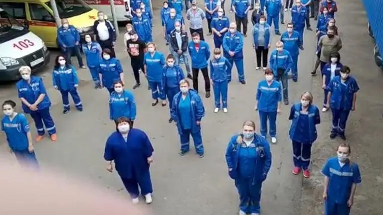 After weeks of COVID-19 cases, Russian doctor craves quiet