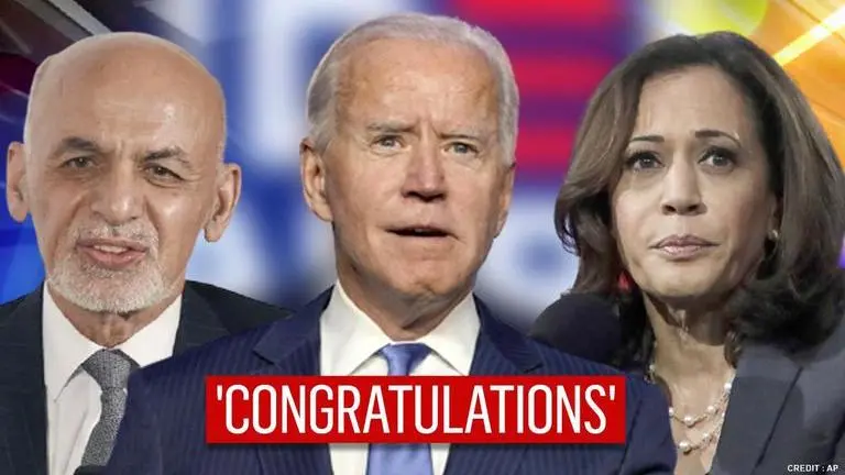Afghan president Ghani congratulates Joe Biden, Kamala Harris on US election victory Ashraf Ghani