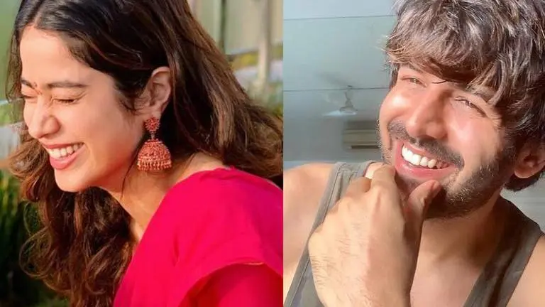 Janhvi Kapoor blesses Kartik Aaryan in parts as latter promotes 'Gunjan Saxena' Janhvi Kapoor