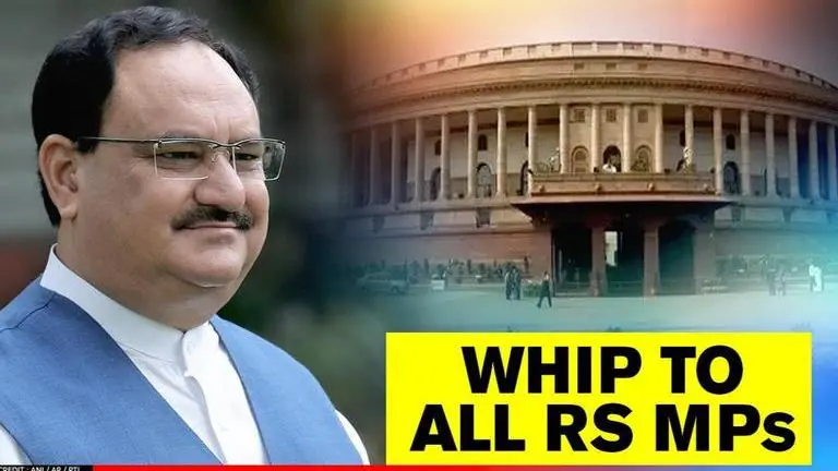 BJP issues whip to Rajya Sabha MPs to be present on Sept 14 ahead of Monsoon Session BJP