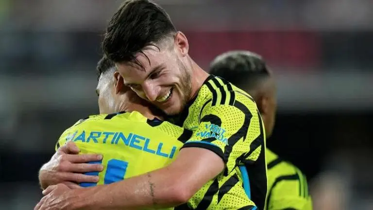 Declan Rice makes flawless debut for Arsenal as he takes on against MLS-All stars - WATCH Declan Rice