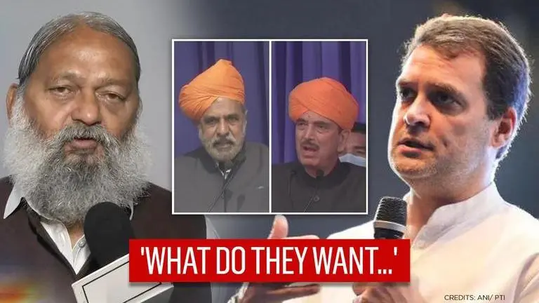 'G23' Congress leaders took off Gandhi topi & wore saffron turban, remarks BJP's Anil Vij G23 leaders