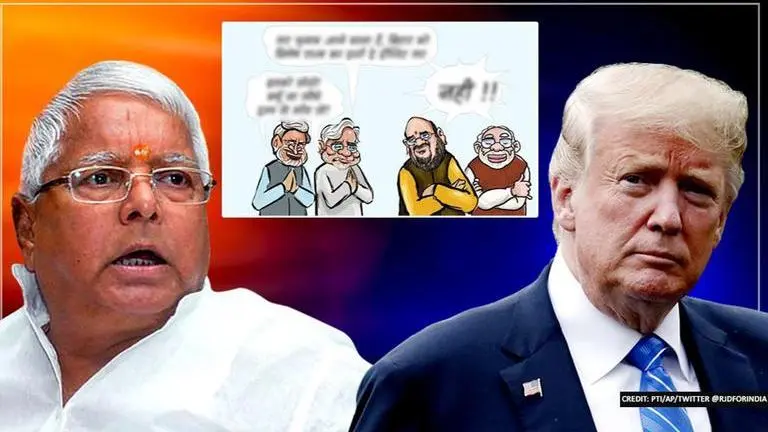 Lalu's RJD uses Trump to attack Nitish-Sushil & Modi-Shah on Bihar's special status demand RJD
