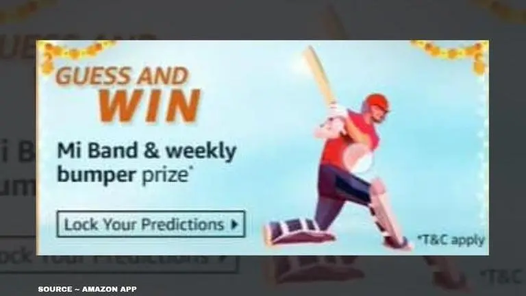 Amazon Guess and Win T20 Fever Quiz answers: Win Galaxy M51 & Mi Smart Band 4 amazon guess and win