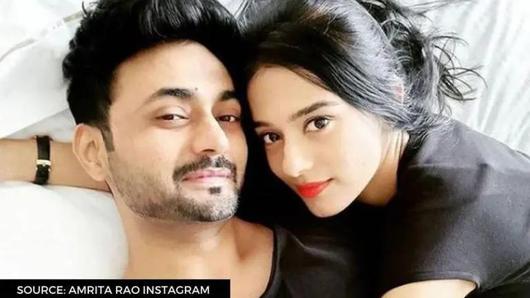 Amrita Rao and RJ Anmol introduce their son 'Veer' to the world with 'brofist' picture Amrita Rao and RJ Anmol