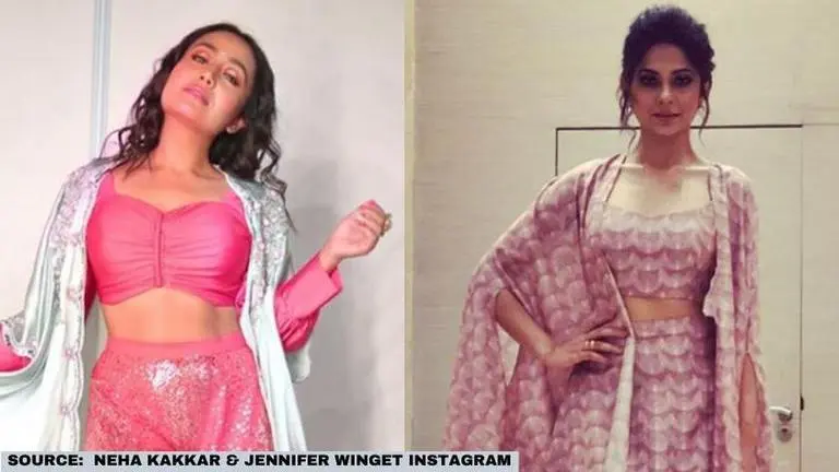 Neha Kakkar and Jennifer Winget in cape-style outfits; see pics Neha Kakkar