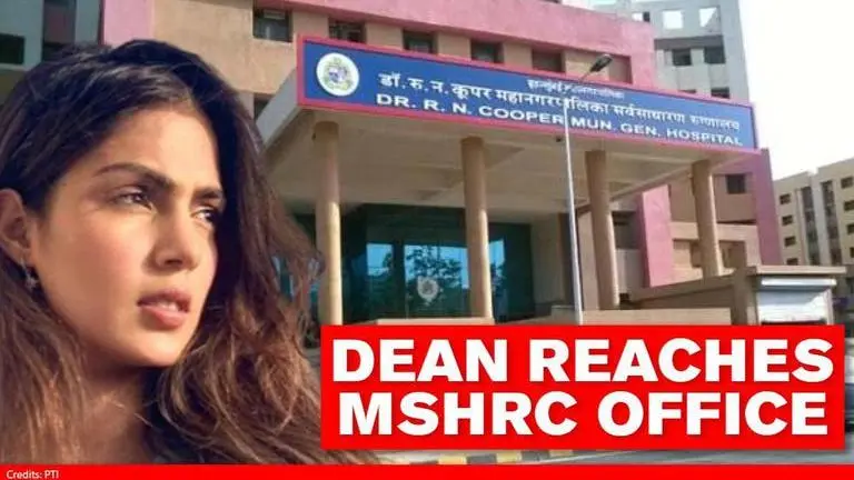 On Rhea's access to Sushant at morgue, Cooper Hospital Dean & HoD reach MSHRC to explain Cooper Hospital