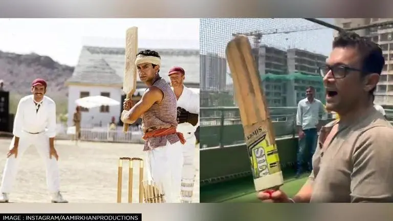 Aamir Khan revives 'Lagaan' memories as he plays cricket on rooftop, teases new 'Kahaani' Aamir Khan, Lagaan, Aamir Khan productions, Laal Singh Chaddha, Laal Singh Chaddha release date