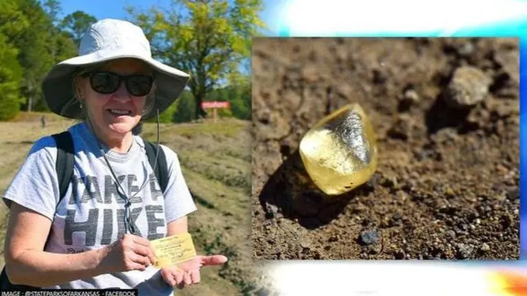 United States tourist finds 4.38 carat 'yellow diamond' in Arkansas State Park Yellow Diamond
