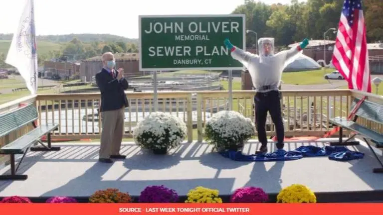 John Oliver has a sewage plant named after him after month-long feud with Danbury mayor john oliver
