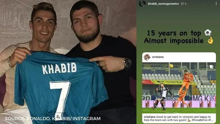 Khabib Nurmagomedov congratulates Cristiano Ronaldo for '15 years at the top' in football Khabib Nurmagomedov