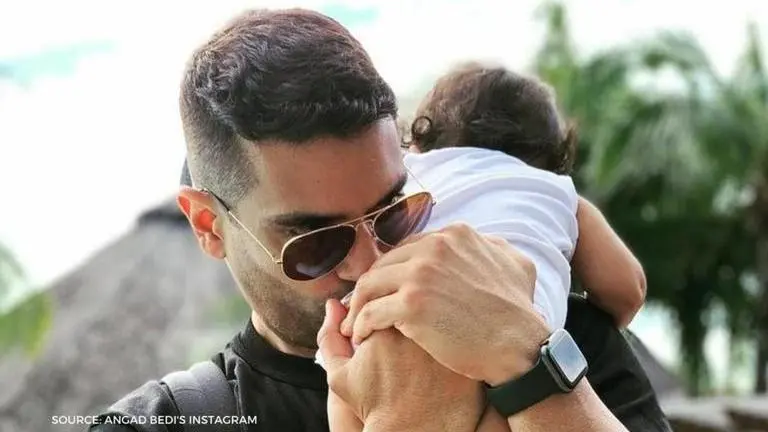 Angad Bedi shares adorable video of his morning stroll with daughter; Watch angad bedi