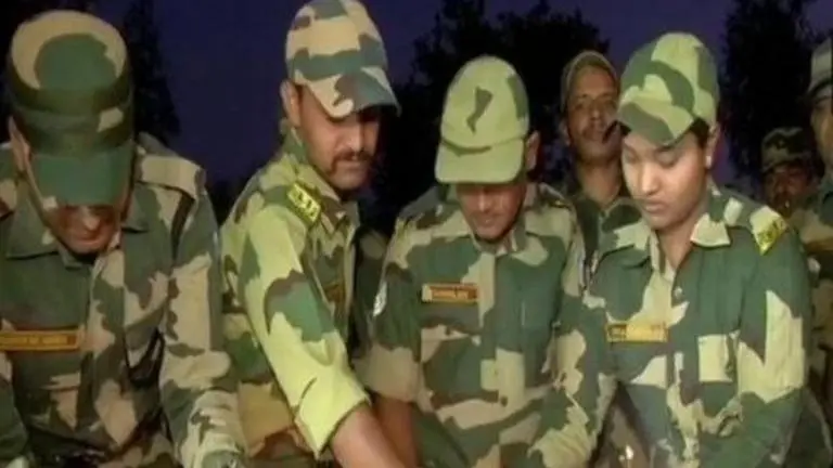 J&K : BSF personnel in Jammu and Kashmir celebrate Diwali J&K