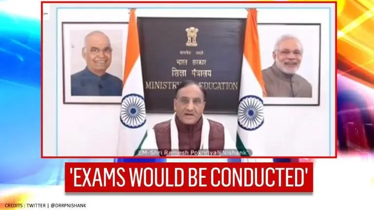 Ramesh Pokhriyal holds live session; answers queries regarding CBSE Boards, NEET and JEE Union Education Minister