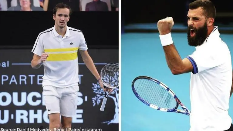 Daniil Medvedev and Benoit Paire