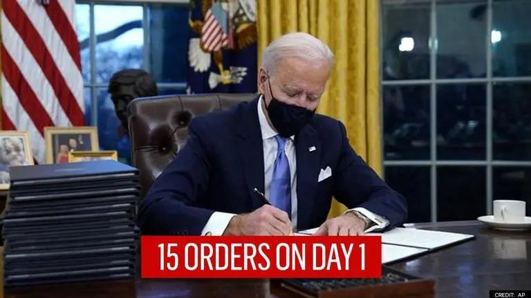 Joe Biden signs 15 executive orders on the first day as US President Biden