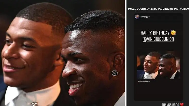 Kylian Mbappe to Real Madrid inevitable? Fans speculate after French star wishes Vinicius kylian mbappe