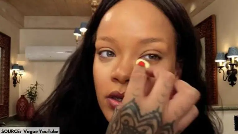 Rihanna's guide to a quick 10-minute makeup routine for times when you are in a rush Rihanna
