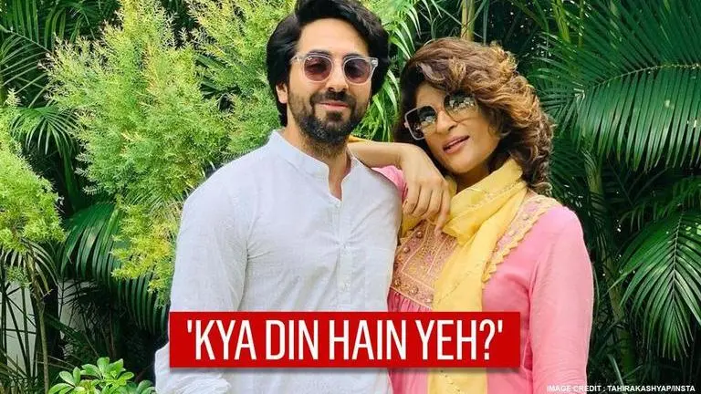 Ayushmann Khurrana practices social distancing from wife Tahira Kashyap; shares picture Ayushmann Khurrana