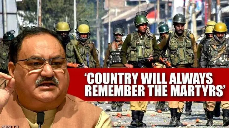 JP Nadda pays tributes to martyred CRPF personnel on first anniversary of Pulwama attack Nadda
