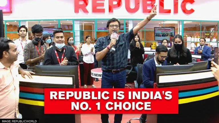 Republic TV shatters ratings records: 44% primetime viewership; 172% more than Times Now Republic
