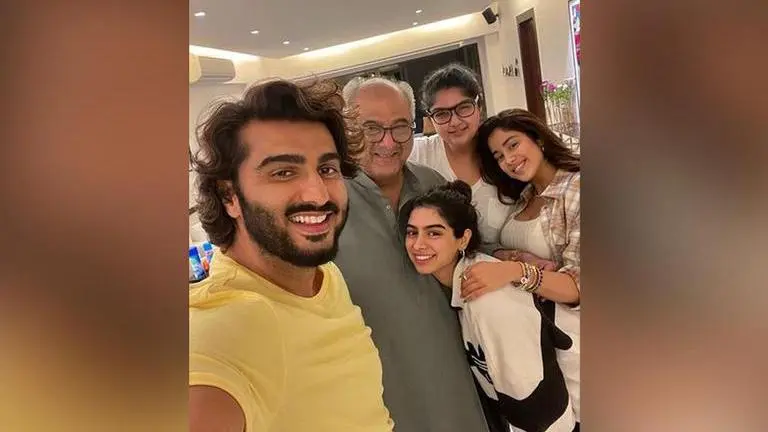 Boney Kapoor describes his kids Arjun, Anshula, Janhvi, Khushi in one word with old pics boney kapoor