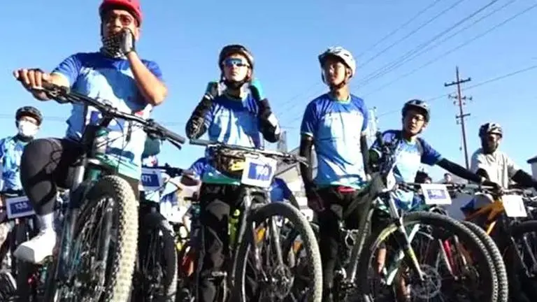 Ladakh's motor vehicle dept organises cycling competitions to spread road safety awareness Ladakh