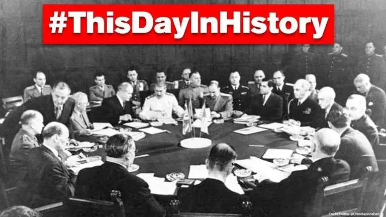 Potsdam declaration demanding ‘surrender’ of Japan during WWII was issued today in 1945 Postdam declaration