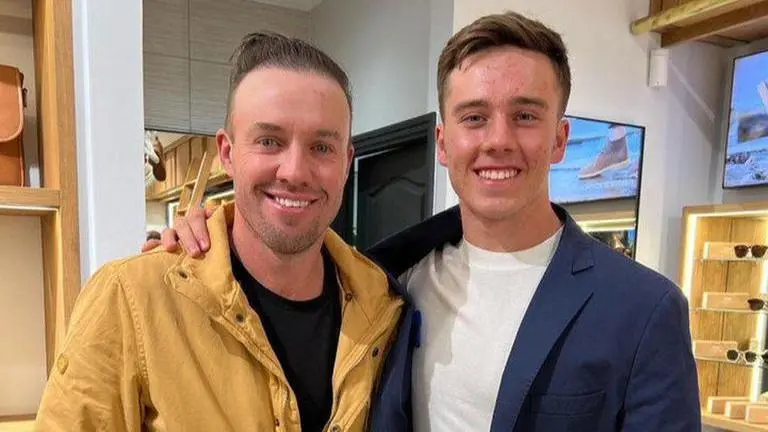 Dewald Brevis meets AB de Villiers shares picture