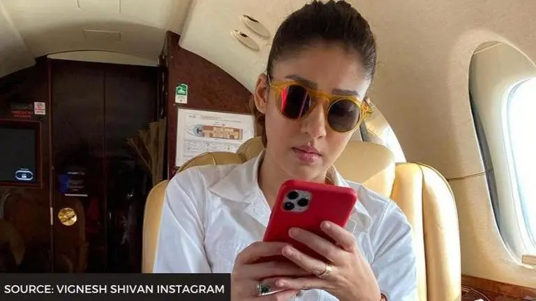 Nayanthara spotted in Hyderabad as she resumes filming for Rajinikanth's 'Annaatthe' In Frame: Nayanthara; Source: Vignesh Shivan Instagram