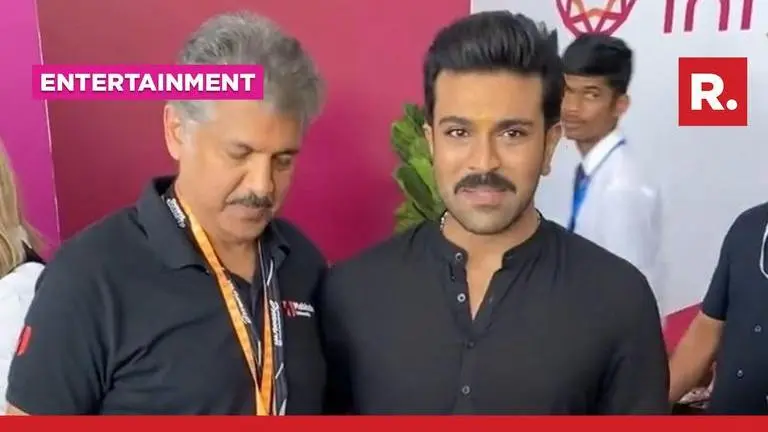 RRR star Ram Charan teaches the 'Naatu Naatu' hook step to Anand Mahindra | Watch ram charan