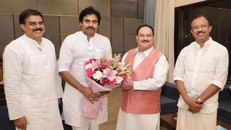 Actor-turned politician Pawan Kalyan calls on BJP chief JP Nadda; strategies discussed Pawan Kalyan